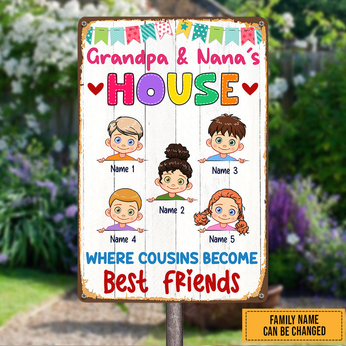 Personalized Grandma Grandpa House Metal Sign JL83 30O47 1