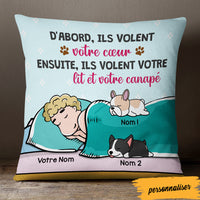 Personalized Dog French Chien Volent Votre Lit Pillow AP141 29O47 (Insert Included) thumb 1