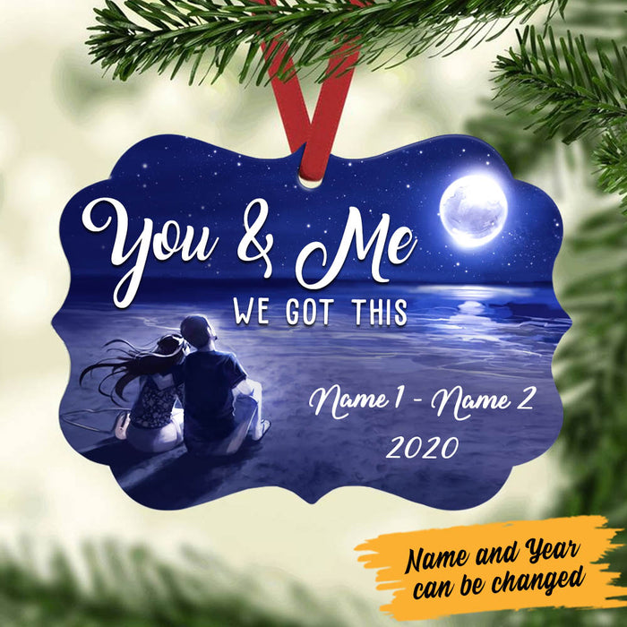 Personalized Couple Beach Moon Benelux Ornament NB137 81O60 1