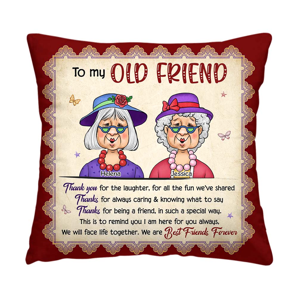 Personalized Friend Gift Thank You For The Laughter Pillow 31350 Primary Mockup