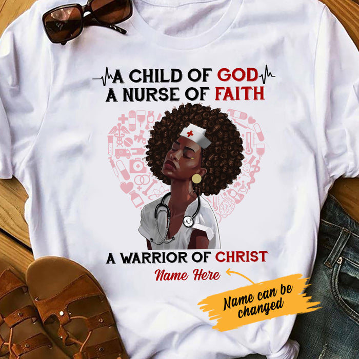 Personalized BWA Nurse A Child Of God T Shirt AG281 95O53 1