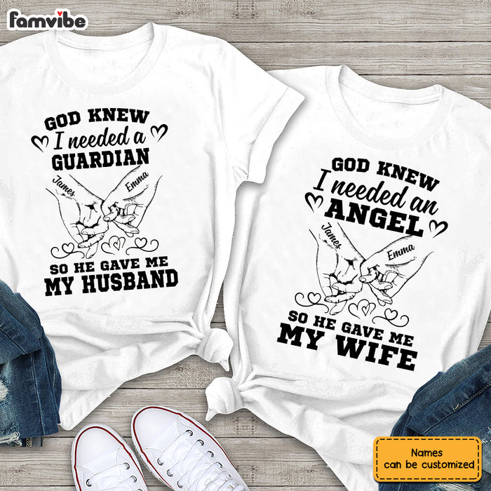 Personalized Couple God Knew I Needed T Shirt Couple T Shirt JN181 58O28 1