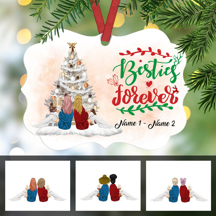 Personalized Besties Forever Christmas MDF Ornament NB52 30O60 1