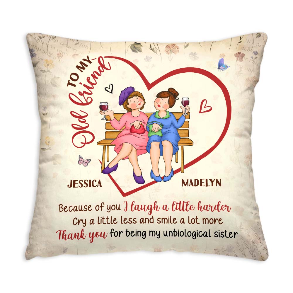 Personalized Gift For Friends Because Of You Pillow 30672 Primary Mockup