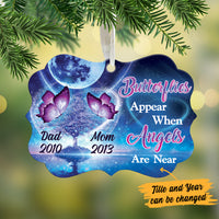 Personalized Butterfly Memorial Mom Dad Benelux Ornament NB1213 87O36 thumb 1