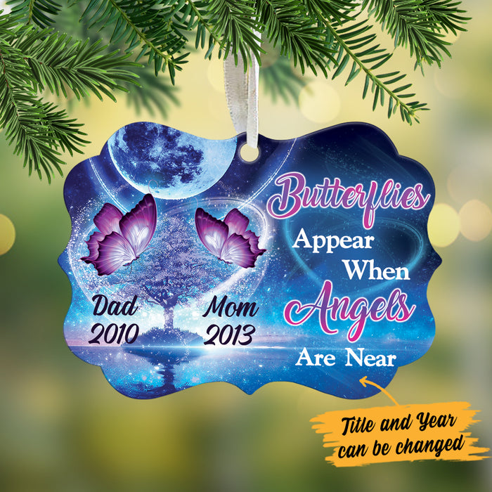 Personalized Butterfly Memorial Mom Dad Benelux Ornament NB1213 87O36 1