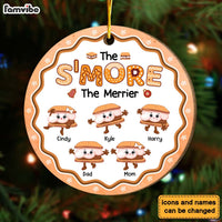 Personalized Family Gift The S'more The Merrier Circle Ornament 29953 thumb 1