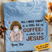 Personalized Coffee  & Jesus Girl T Shirt MR172 95O58 thumb 1