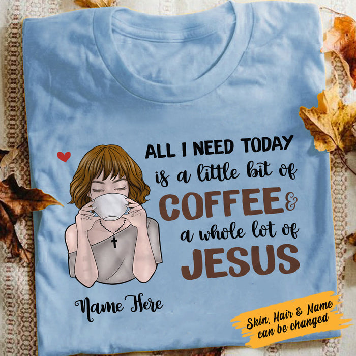 Personalized Coffee  & Jesus Girl T Shirt MR172 95O58 1