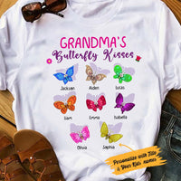 Personalized Grandma Butterfly White T Shirt JN171 85O53 thumb 1