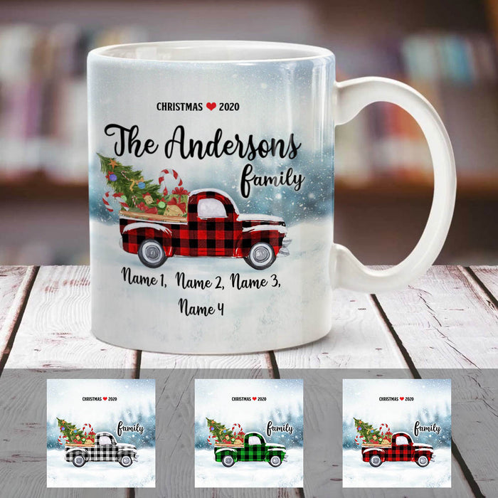 Personalized Family Christmas Red Truck Mug OB14 30O60 1