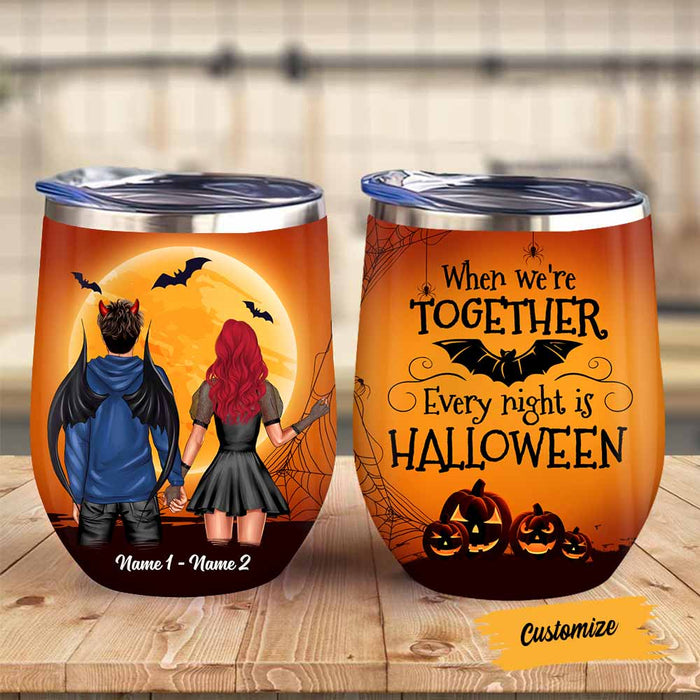 Personalized Couple Witch Halloween Wine Tumbler SB292 26O58 1