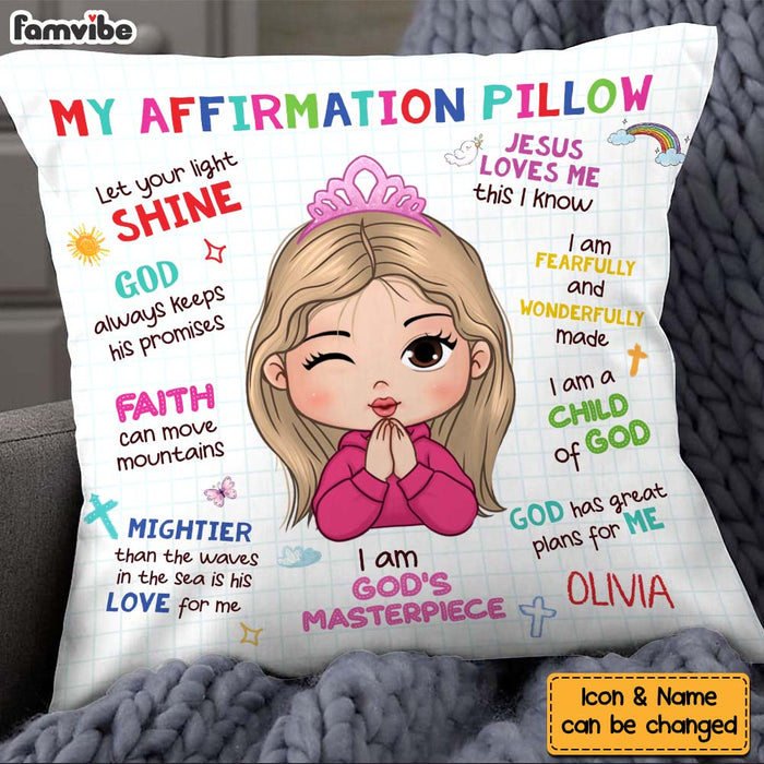 Personalized Gift For Granddaughter Christian Affirmation Pillow 30283 1