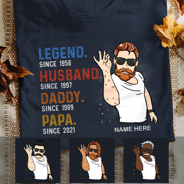 Personalized Dad Grandpa T Shirt JL61 26O53 1