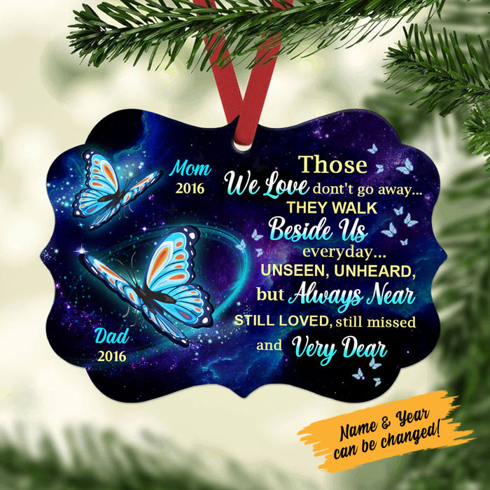 Personalized Memorial Mom Dad Butterfly MDF Benelux Ornament NB121 29O58 1