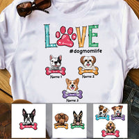 Personalized Love Dog Mom Life T Shirt FB31 30O53 thumb 1