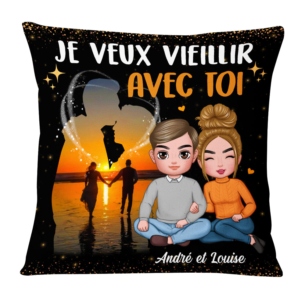 Personalized Gift For Couple French I Want To Grow Old With You Pillow 31031 Primary Mockup