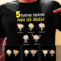 Personalized Grandpa Abuelo Papá Spanish T Shirt AP283 73O53 thumb 1