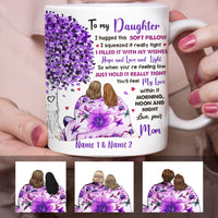 Personalized Mom Grandma Tree Hug Purple Mug MR84 30O60 thumb 1