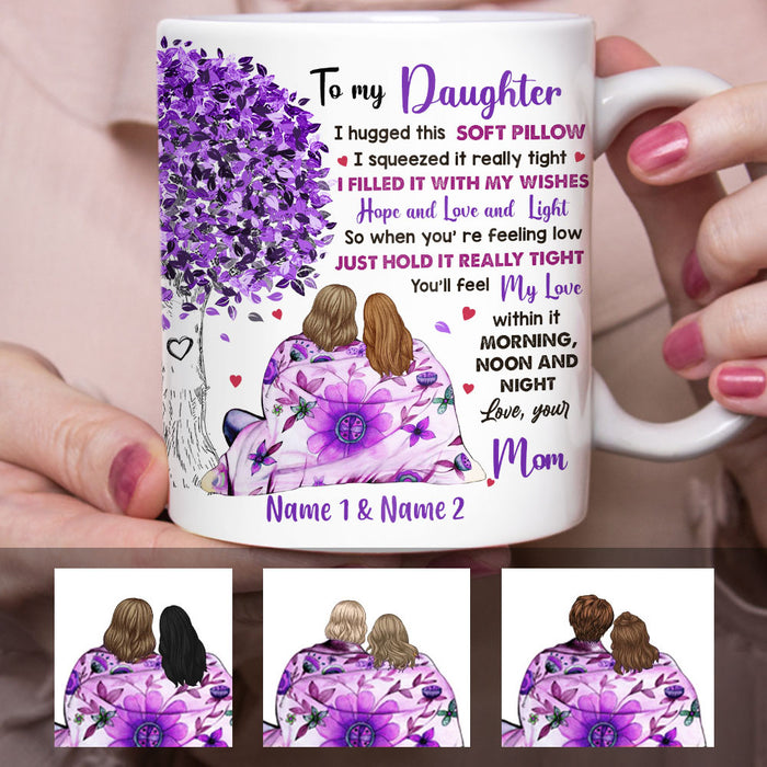 Personalized Mom Grandma Tree Hug Purple Mug MR84 30O60 1
