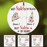Personalized Sisters At Heart Long Distance  Ornament SB247 30O34 thumb 1