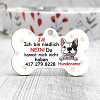 Personalized Hund Ich Bin Niedlich German Dog I Am Cute Bone Pet Tag AP123 67O57 thumb 1