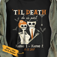 Personalized Halloween Skull Couple T Shirt SB231 85O53 thumb 1