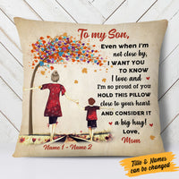 Personalized Mother And Son A Big Hug Pillow MR21 65O58 thumb 1