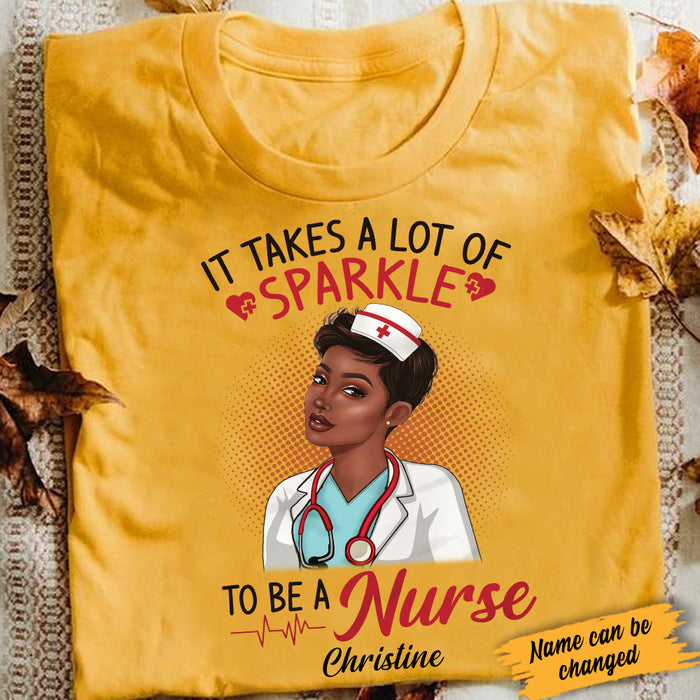 Personalized BWA Nurse Takes Lots Of Sparkle T Shirt AG271 67O34 1
