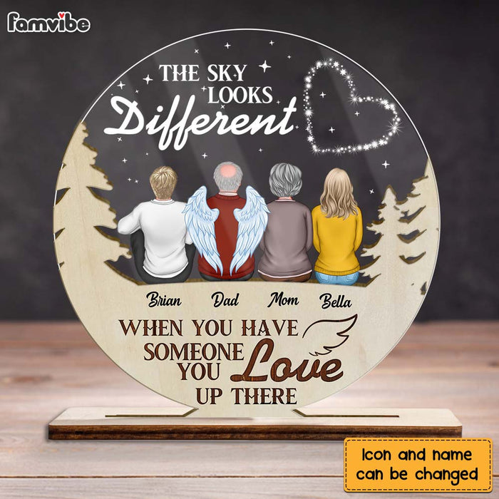 Personalized The Sky Looks Different Memorial Plaque 22734 1