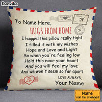 Personalized Hugs From Home Long Distance  Pillow SB295 85O34 thumb 1