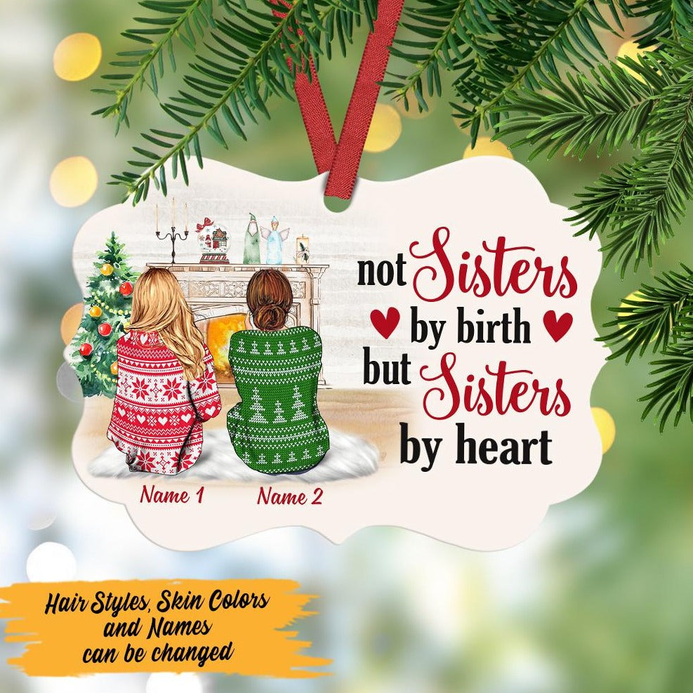 Personalized Sisters By Heart Friends MDF Benelux Ornament NB91 85O47