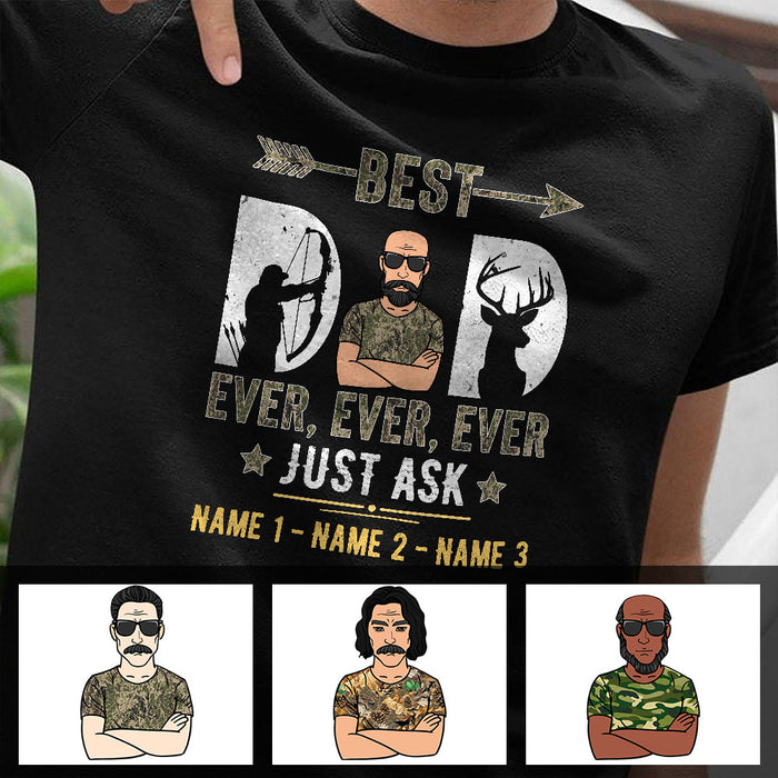 Personalized Best Hunting Dad Grandpa Ever T Shirt MR221 65O60 1