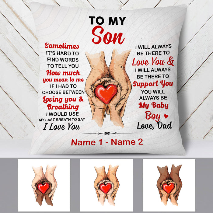 Personalized Letter To My Kids Dad Grandpa Pillow MR93 73O53 (Insert Included) 1