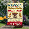 Personalized Family Backyard Gardening Garden Flag JL63 95O53 1
