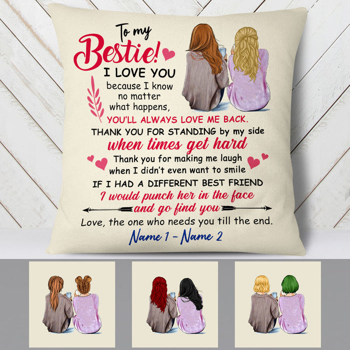 Personalized To My Bestie Pillow FB51 67O53 (Insert Included) 1