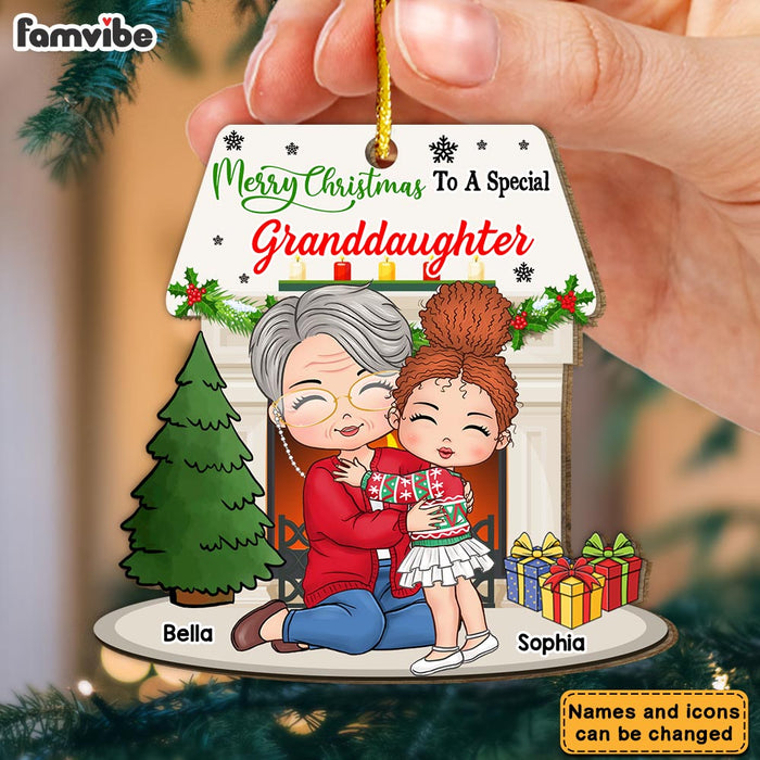 Personalized Merry Christmas To Granddaughter Ornament 29881 1