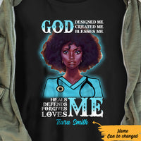 Personalized BWA Nurse God Loves Me T Shirt AG111 67O57 thumb 1