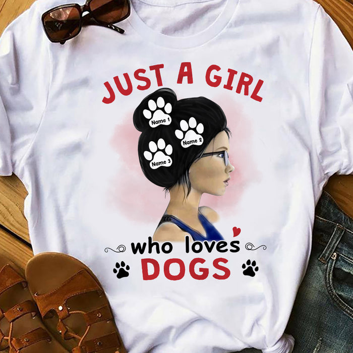 Personalized Just A Mom Who Loves Dog T Shirt AP32 95O36 1