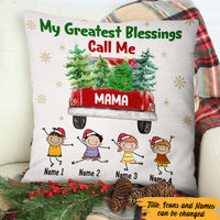 Personalized Blessed Grandma Red Truck Christmas  Pillow NB191 65O47 thumb 1