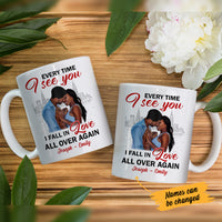Personalized I Fall In Love Again BWA Couple Mug AG271 29O47 thumb 1