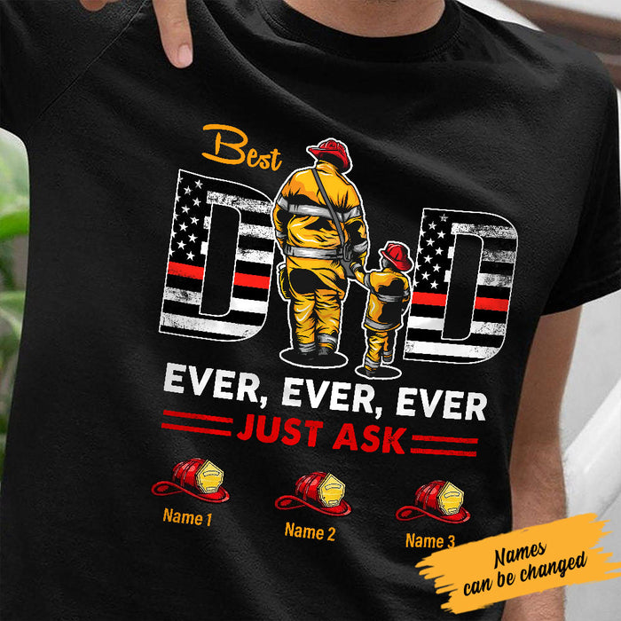 Personalized Dad Grandpa Firefighter T Shirt MY242 30O58 1