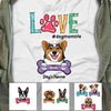 Personalized Love Dog Mom Life T Shirt FB31 30O53 1