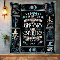 Halloween Witch Ghosts Spirits Fleece Blanket JL173 65O36 thumb 1
