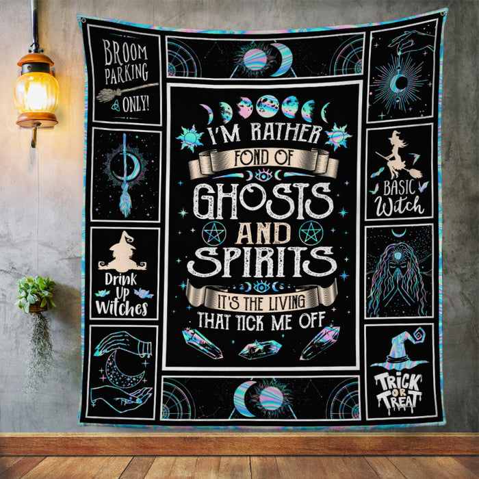 Halloween Witch Ghosts Spirits Fleece Blanket JL173 65O36 1