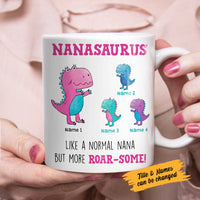 Personalized Roar Some Mom Grandma Dinosaur Mug MR61 95O58 thumb 1