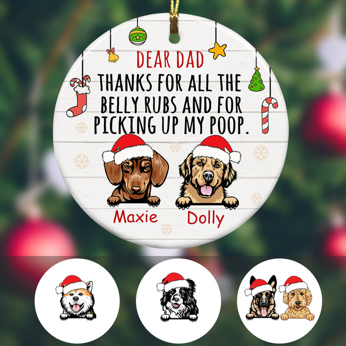 Personalized Thanks Dog Dad Christmas  Ornament OB202 30O34 1