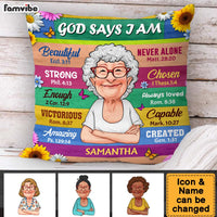 Personalized Gift For Grandma God Says I Am Pillow 31351 thumb 1