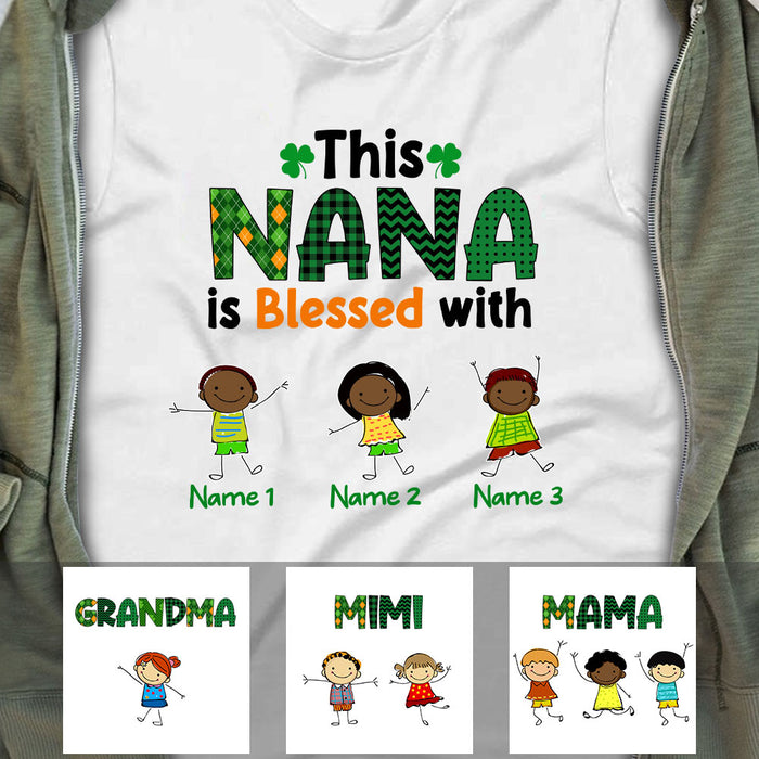Personalized Grandma Irish St Patrick's Day T Shirt FB41 26O53 1