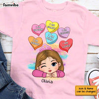 Personalized Gift For Granddaughter I Am Kind Candy Heart Kid T Shirt - Kid Hoodie - Kid Sweatshirt 31629 thumb 1